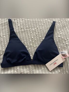 Vineyard Vines Navy Triangle Bikini Top